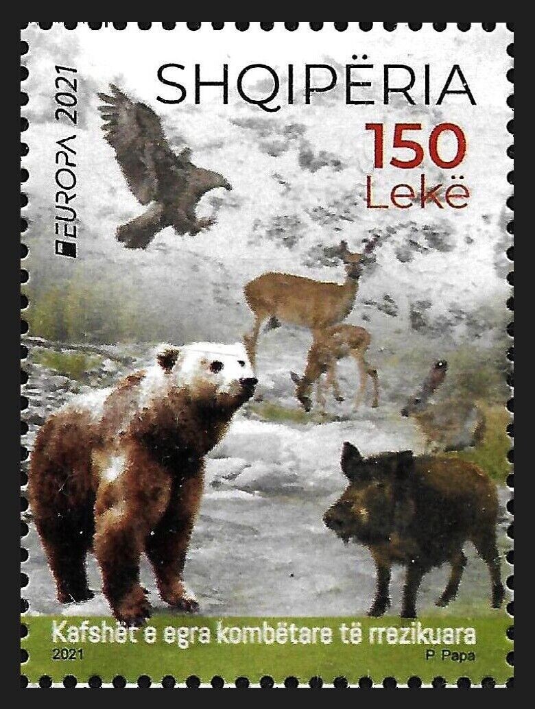 ALBANIA Europe 2021 - "Endangered National Wildlife" - MNH