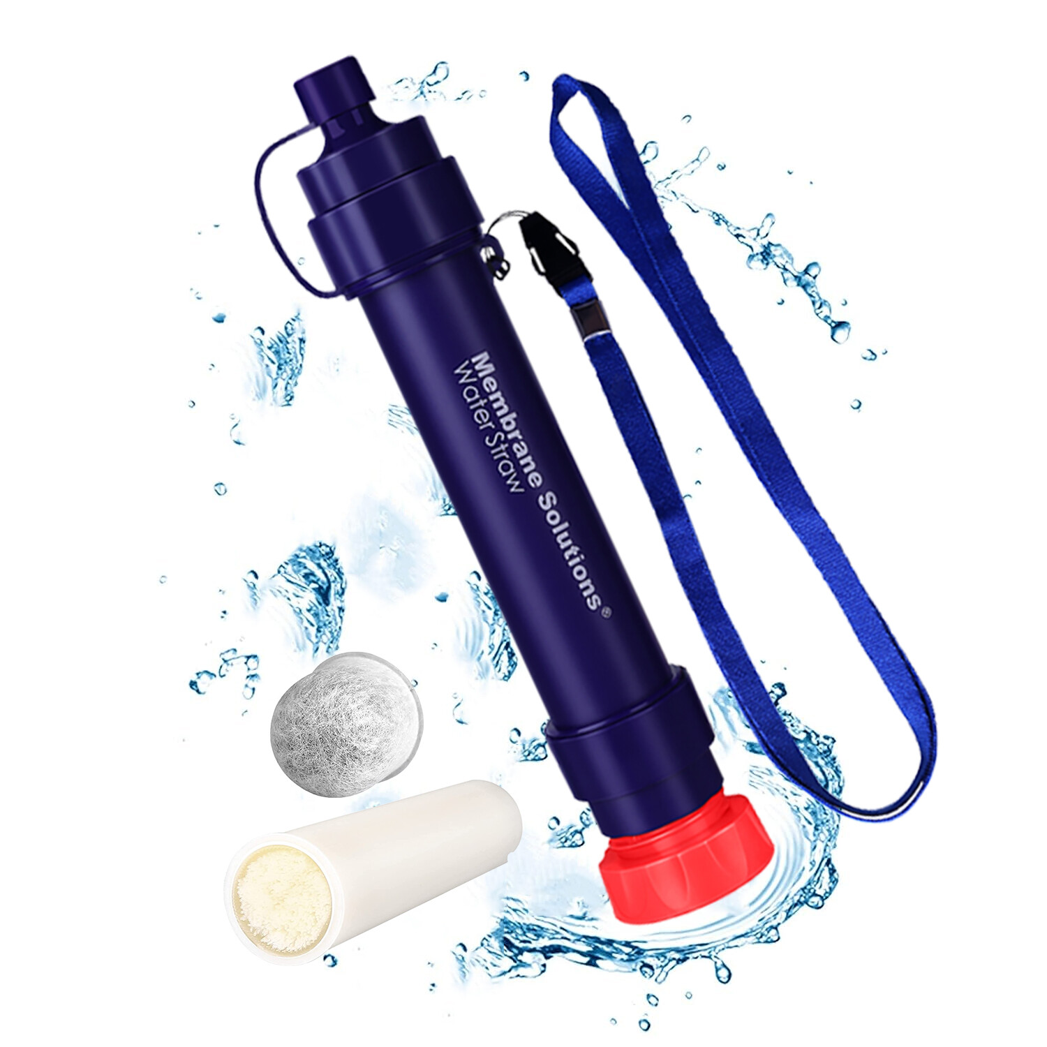 Water Filter Bottle|Personal Water Filter Straw|0.1μm Ultra-Filtration 4-Stage