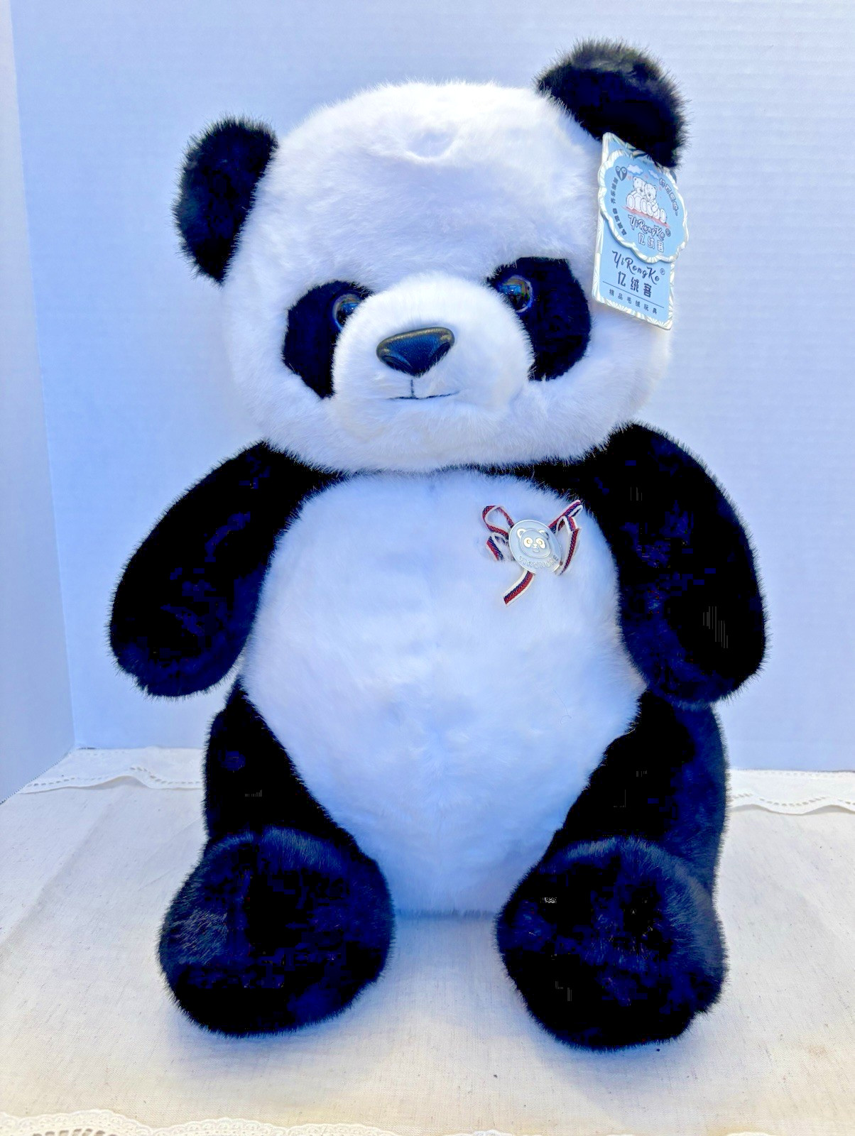 YiRongKe 18" Panda Bear Plush New With Tag Super Soft Cuddly Stuffed Animal