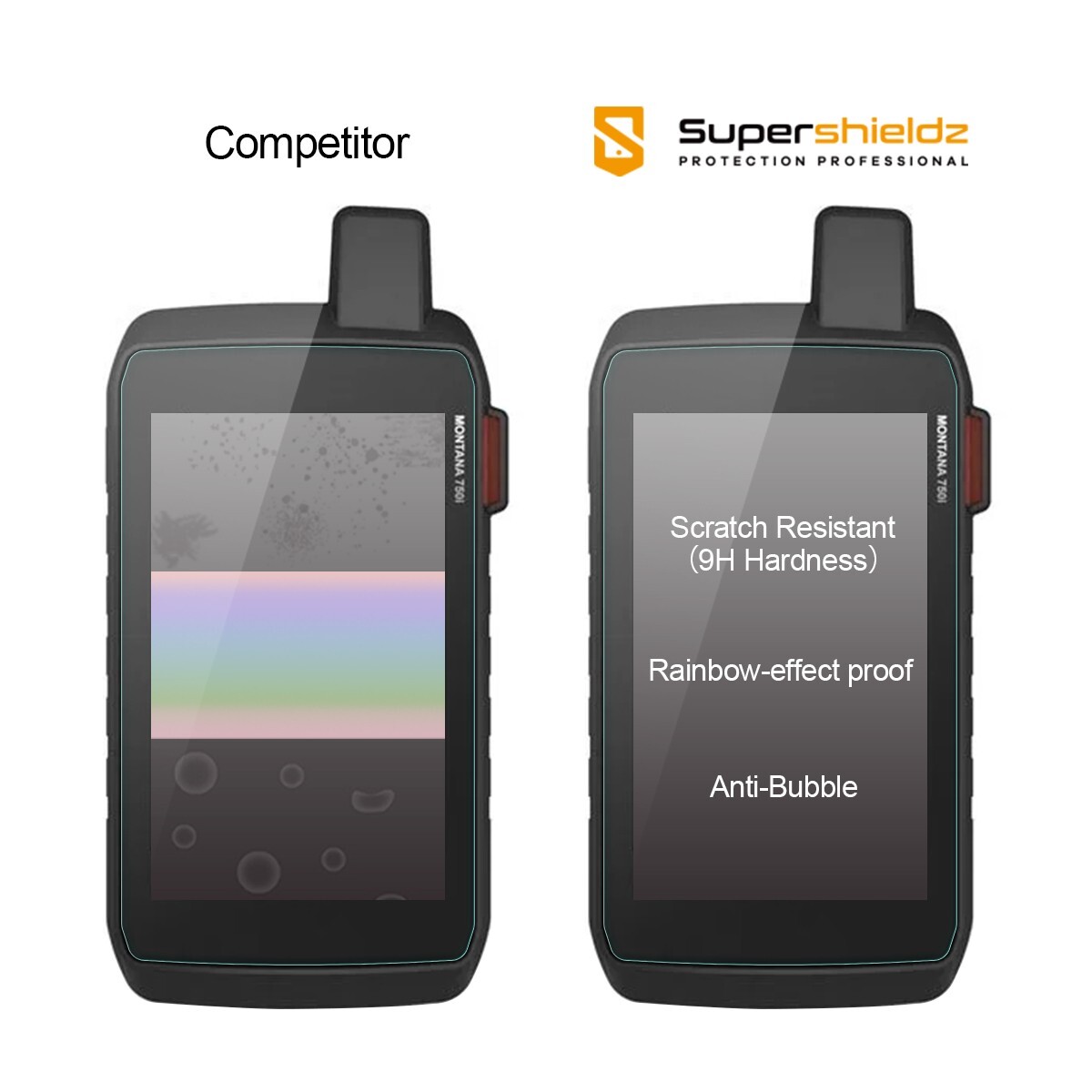 3X Supershieldz Tempered Glass Screen Protector for Garmin Montana 750i/700/700i
