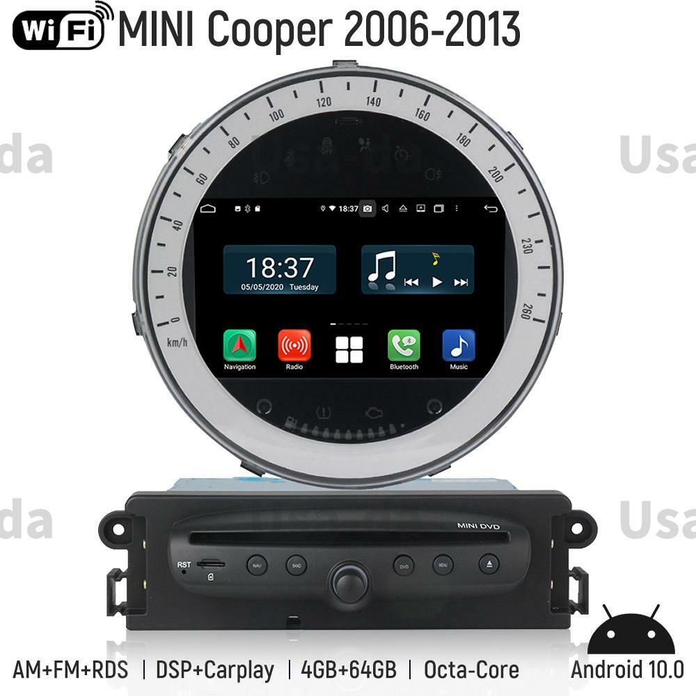 For Mini Cooper 2006-2013 Car GPS Navigation Android Radio Stereo Head Unit4+64G