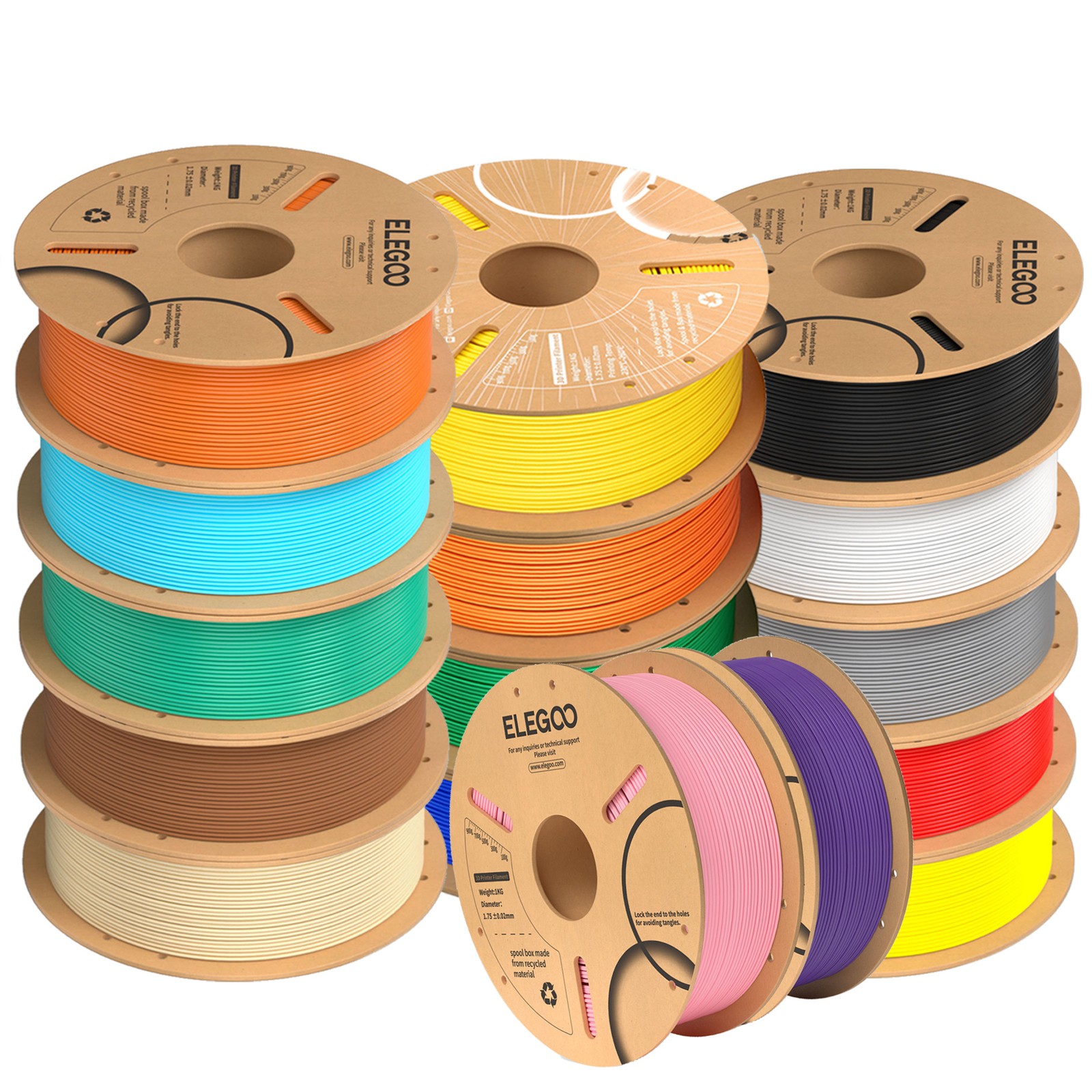 🔥Buy 6 Get 4 Free,Add 10 📦ELEGOO PLA/PLA+/Rapid PLA+ 3D Printer Filament 1KG🔥