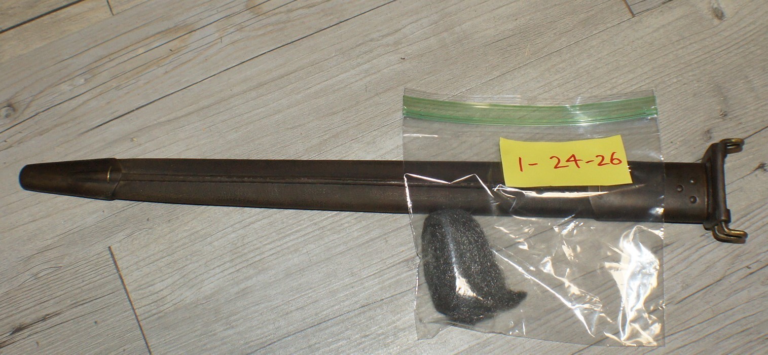 Aged Patina WWI Us M1917 Enfield Remington Trench Bayonet Scabbard Reproduction