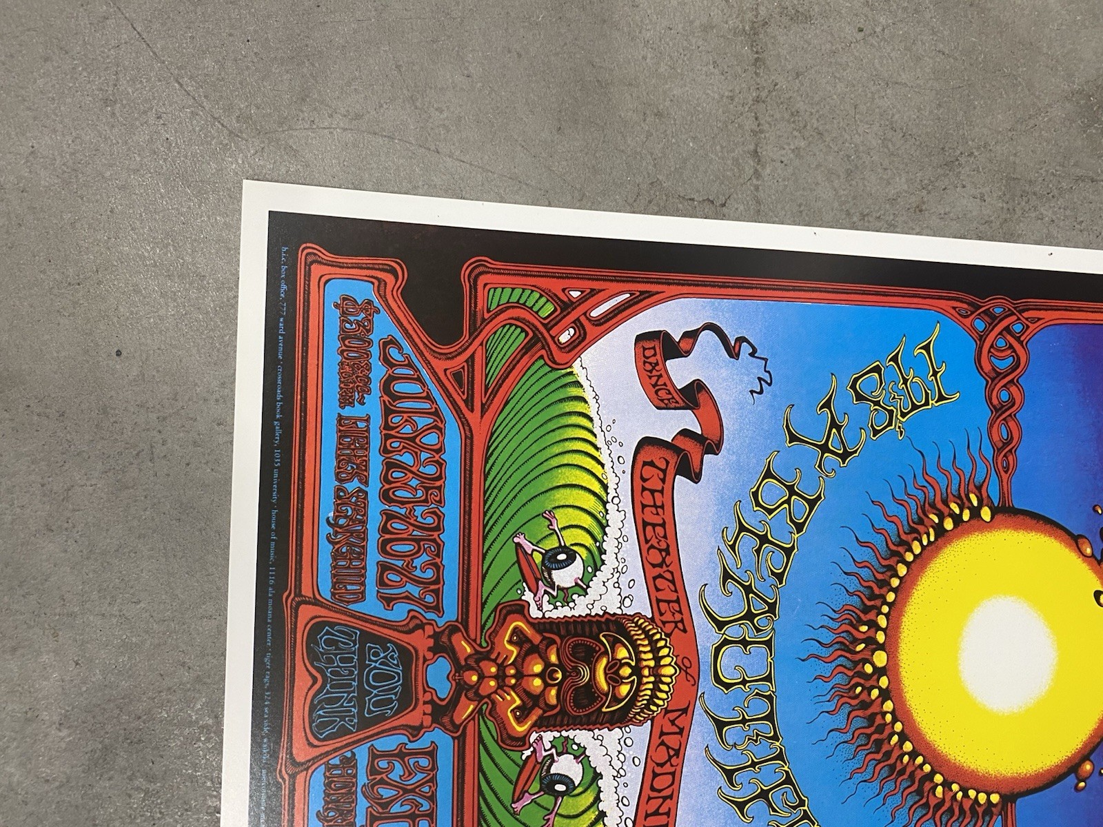 Vintage Grateful Dead Honolulu Hawaii Beautiful Day Concert Poster 2nd Printing
