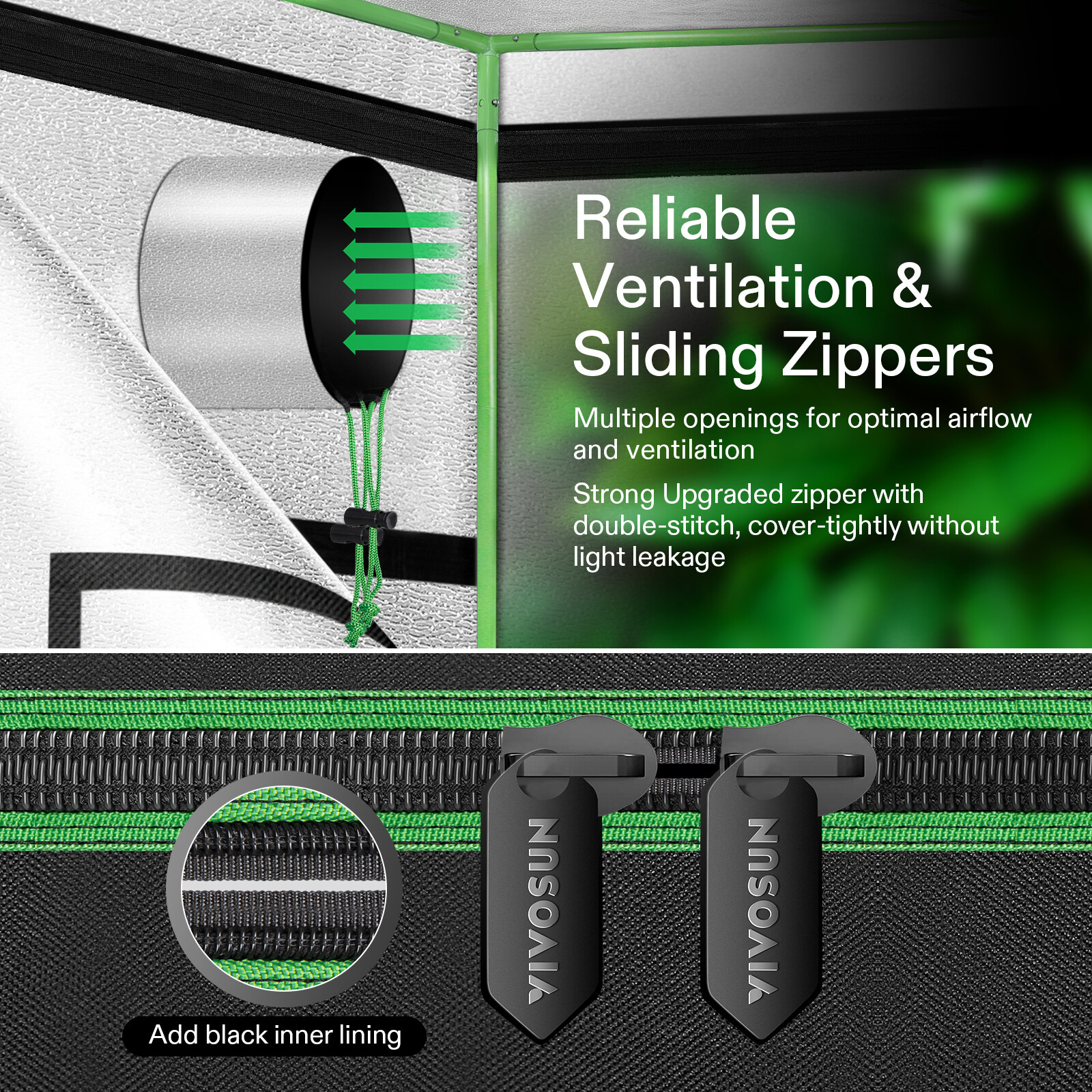 VIVOSUN 2-in-1 Grow Tent Floor Tray for Indoor Hydroponics