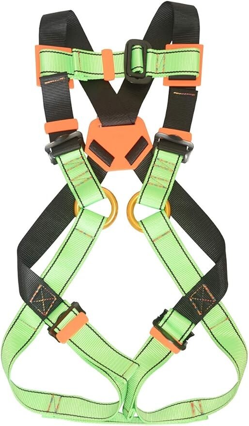 HeeJo Kids Full Body Hanging Rock Repelling Equipment Safety Harness Neon NEW