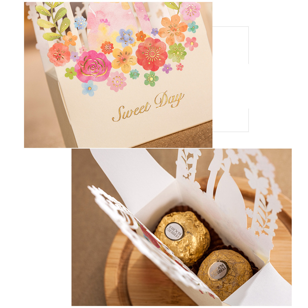 280pcs Favor Ribbon Gift Box Candy Boxes Wedding Boxes Gift Favor Flower Party