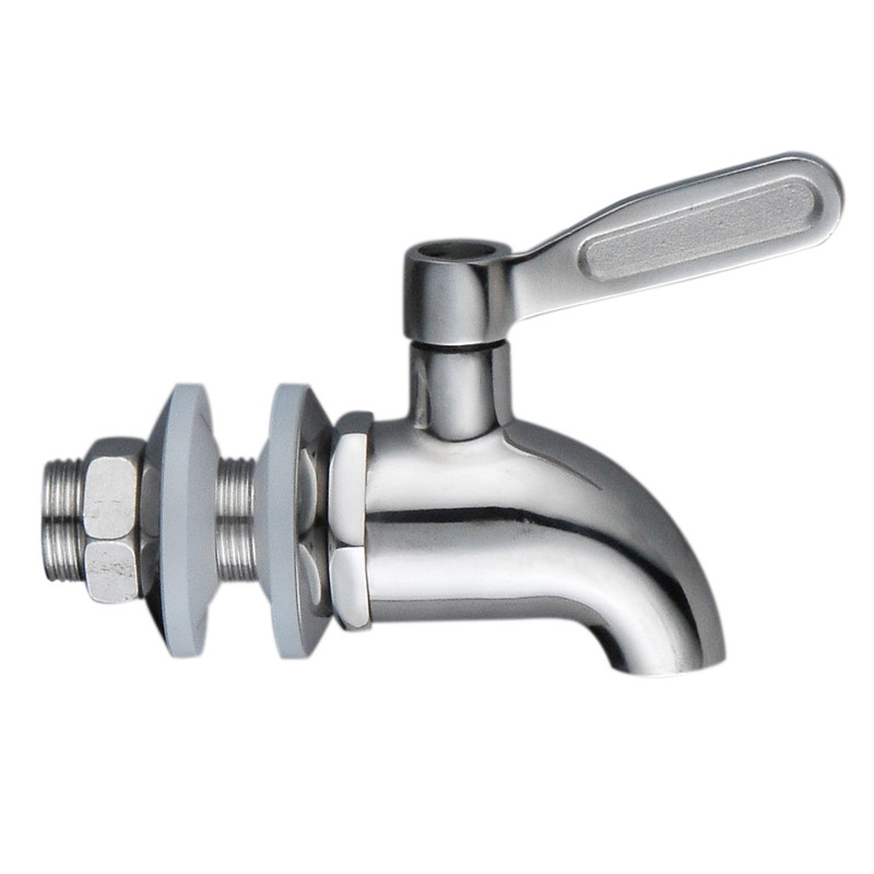 Stainless Steel Beverage Dispenser Spigot,Quarter Turn,Ball Valve, fits 5/8 inch