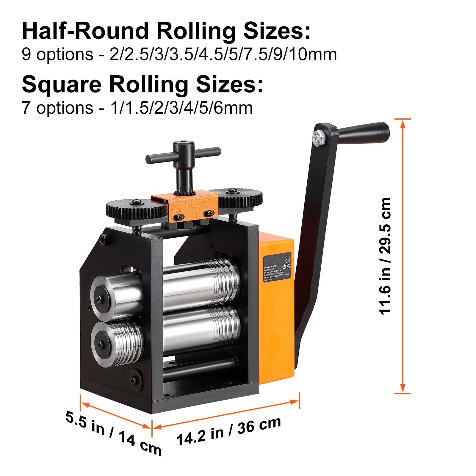 Rolling Mill 3"/76 mm Jewelry Rolling Mill Machine 1: 2 Gear Ratio 3-in-1