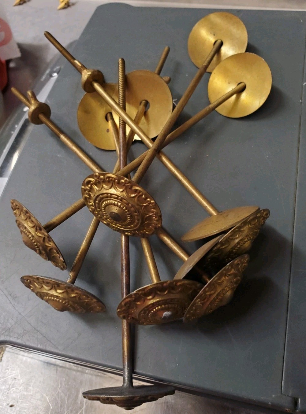 US 1881 - 1902 ORIGINAL SHAKO DRESS HELMET PLUME PIN HOLDS PLUME TO HELMET