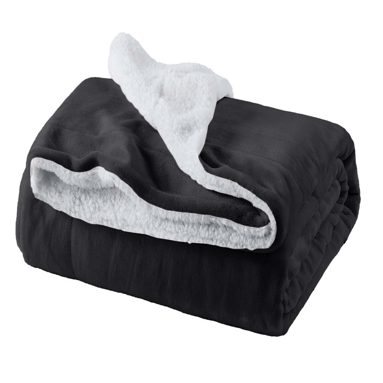 Sherpa Fleece Blanket for Winter Ultra Soft Warm Sherpa Bedding Throw Twin Queen