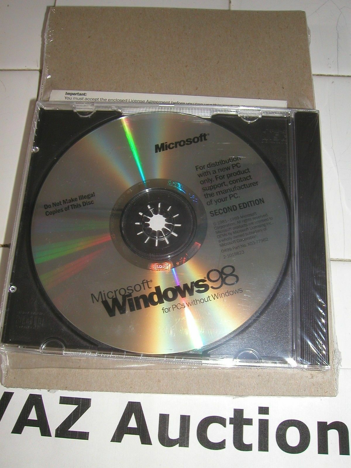 MICROSOFT WINDOWS 98 SECOND EDITION FULL OPERATING SYSTEM WIN 98 SE =NEW=