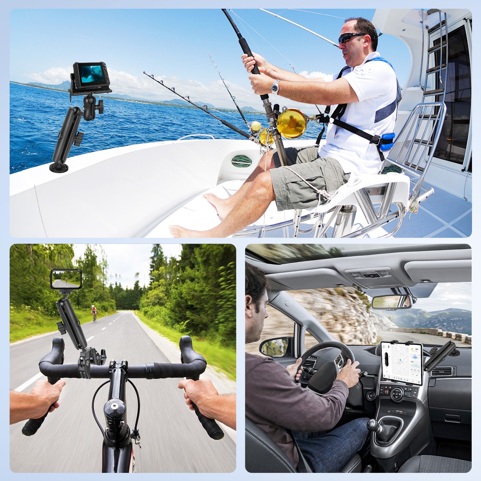 1" Ball Adapter Double Socket Arm for RAM B, Phone Tablet Mount Extension 7.48"