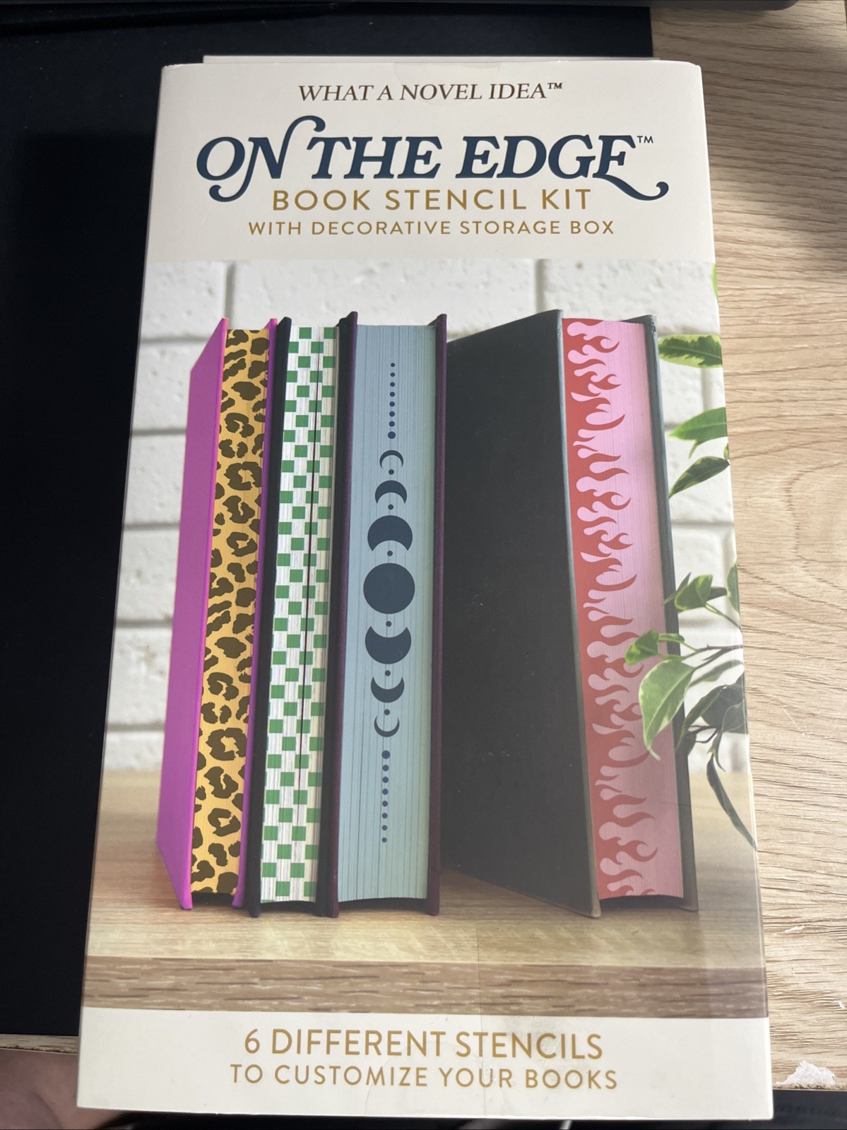 Book Stencil Kit On The Edge Includes Decorative Storage Box Customize your Book