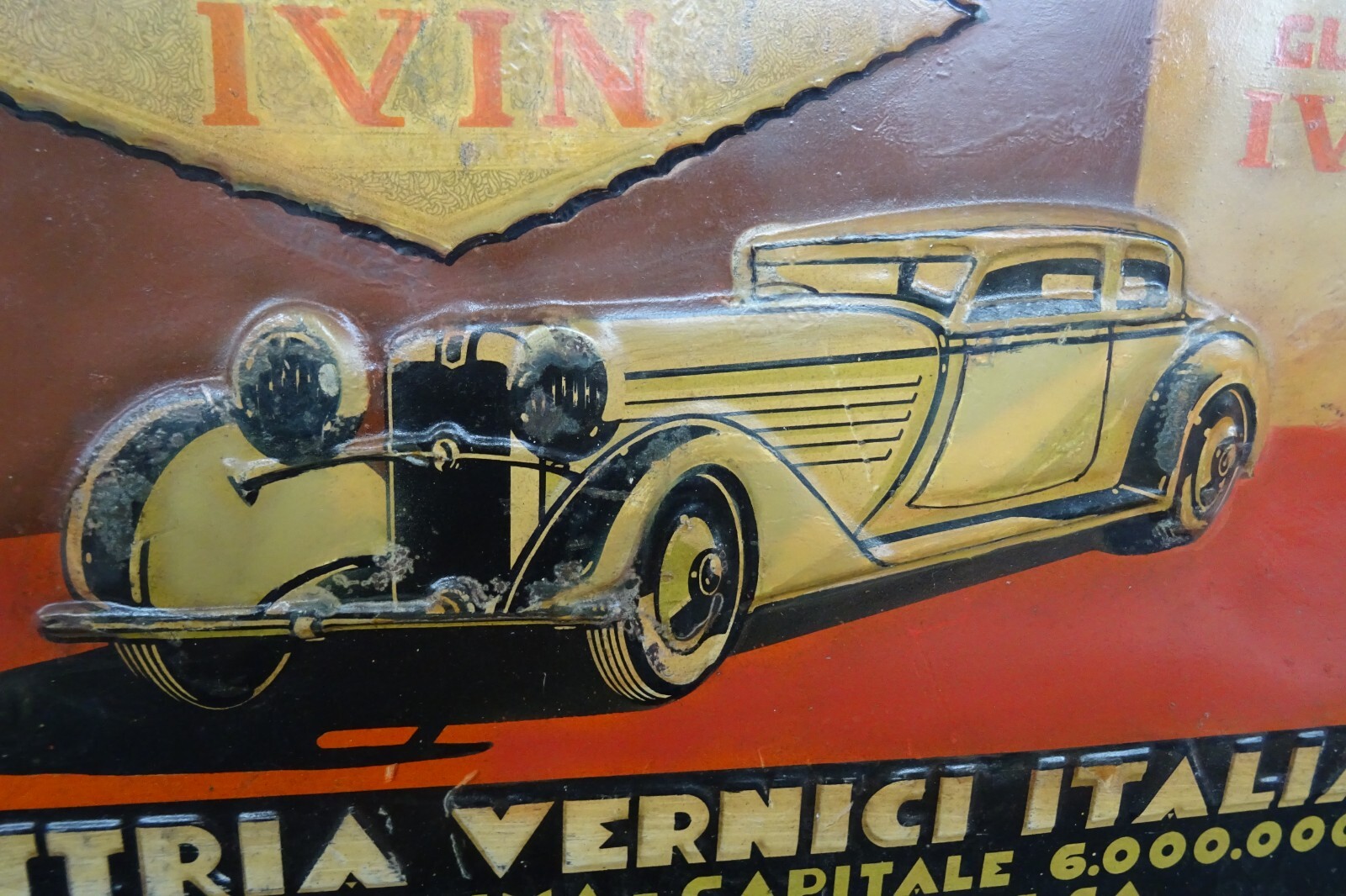 IVIN paint sign Fiat Alfa Romeo Isotta Fraschini 1930s