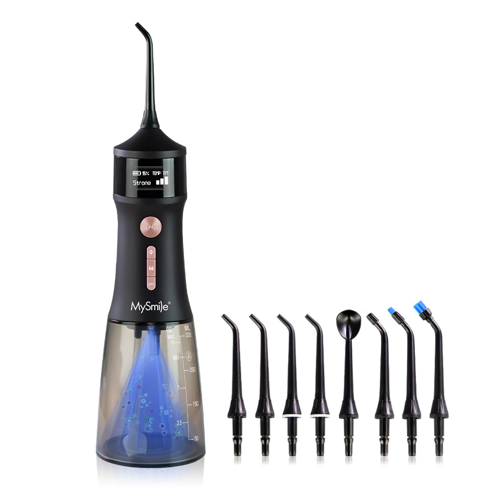 MySmile LP221 Cordless Water Flosser w/ UVC Light Portable Dental Oral Irrigator