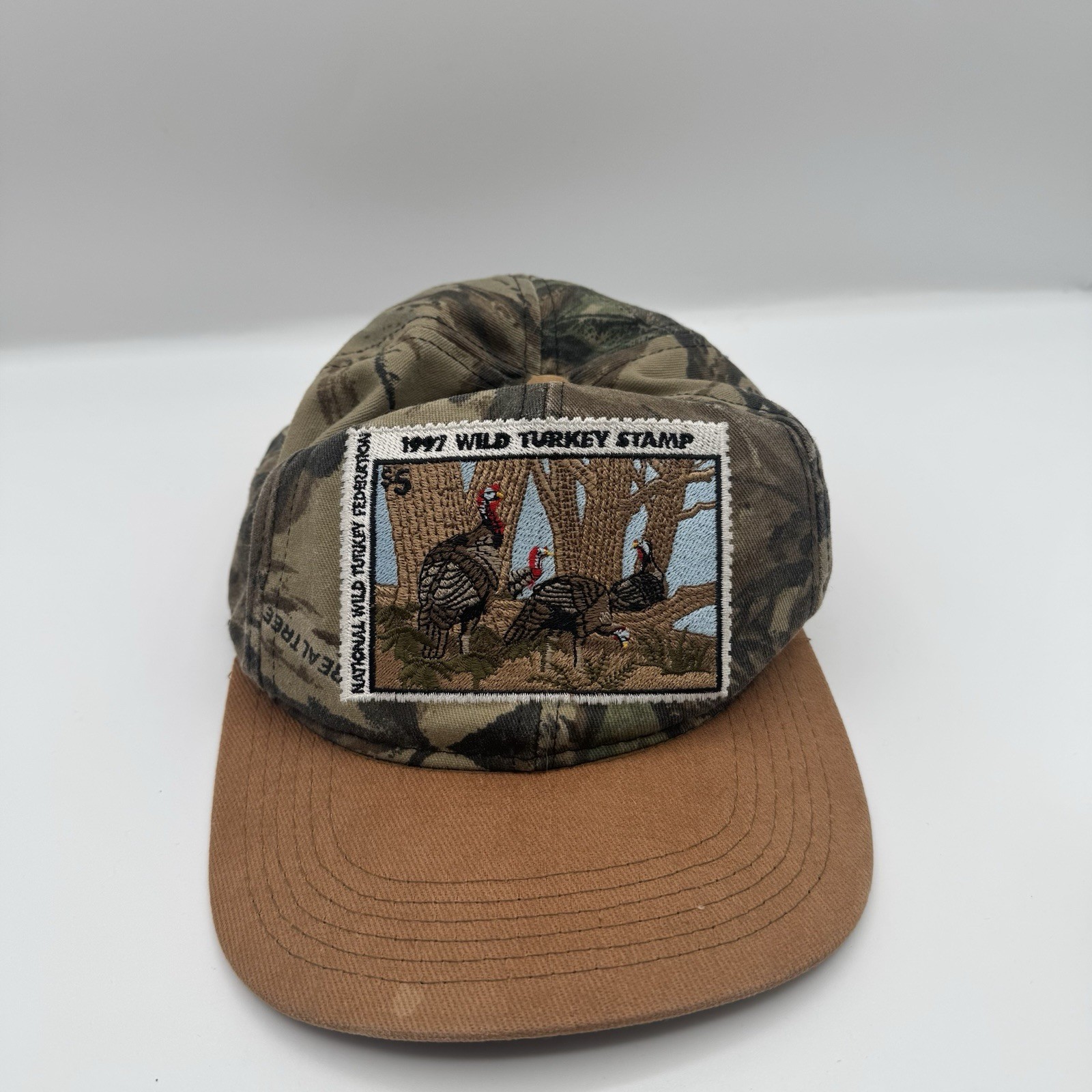 1997 Wild Turkey Stamp Hat National Wild Turkey Federation Vintage Made In USA