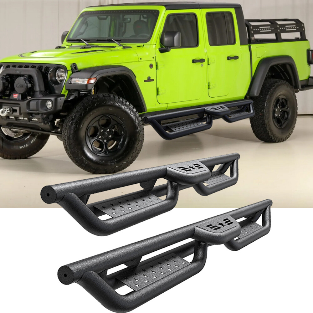6" Running Boards for 2020-2026 Jeep Gladiator JT 4 Door Drop Side Step Nerf Bar