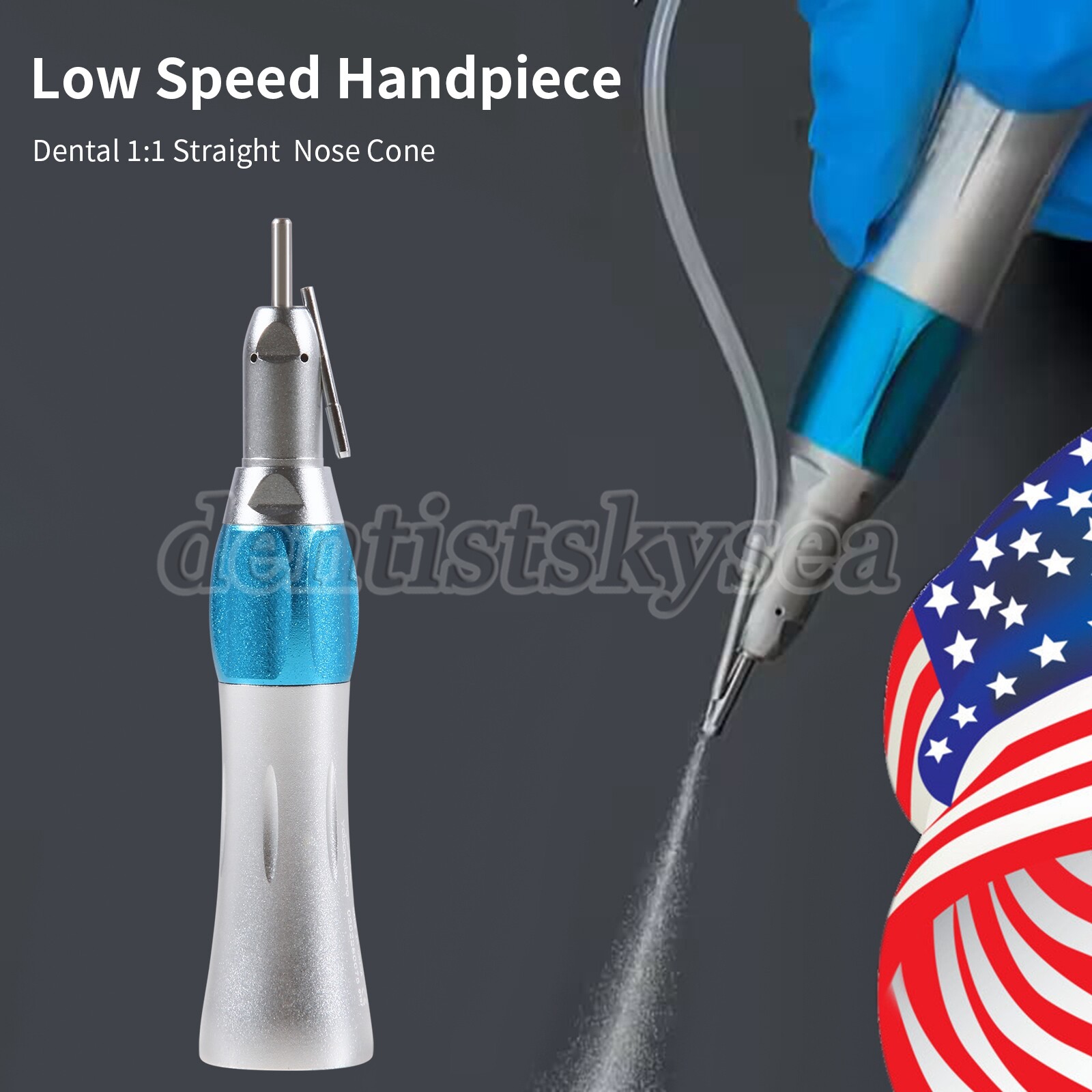 Dental 1:1 Surgical Implant Straight Handpiece With External Irrigation Pipe US