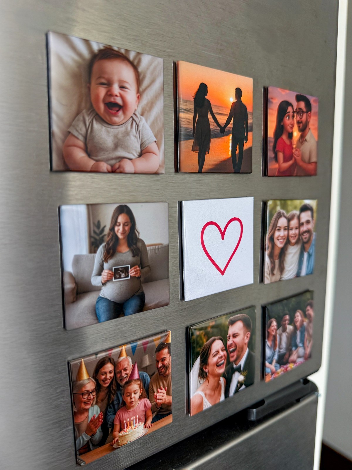 Custom Photo Magnet Personalized Picture Magnet Wedding Memorial Save The Date