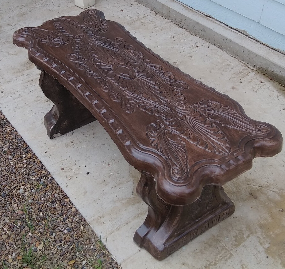 Concrete Cement Bench Mold Greek Scroll bench Top Commercial Grade Quality