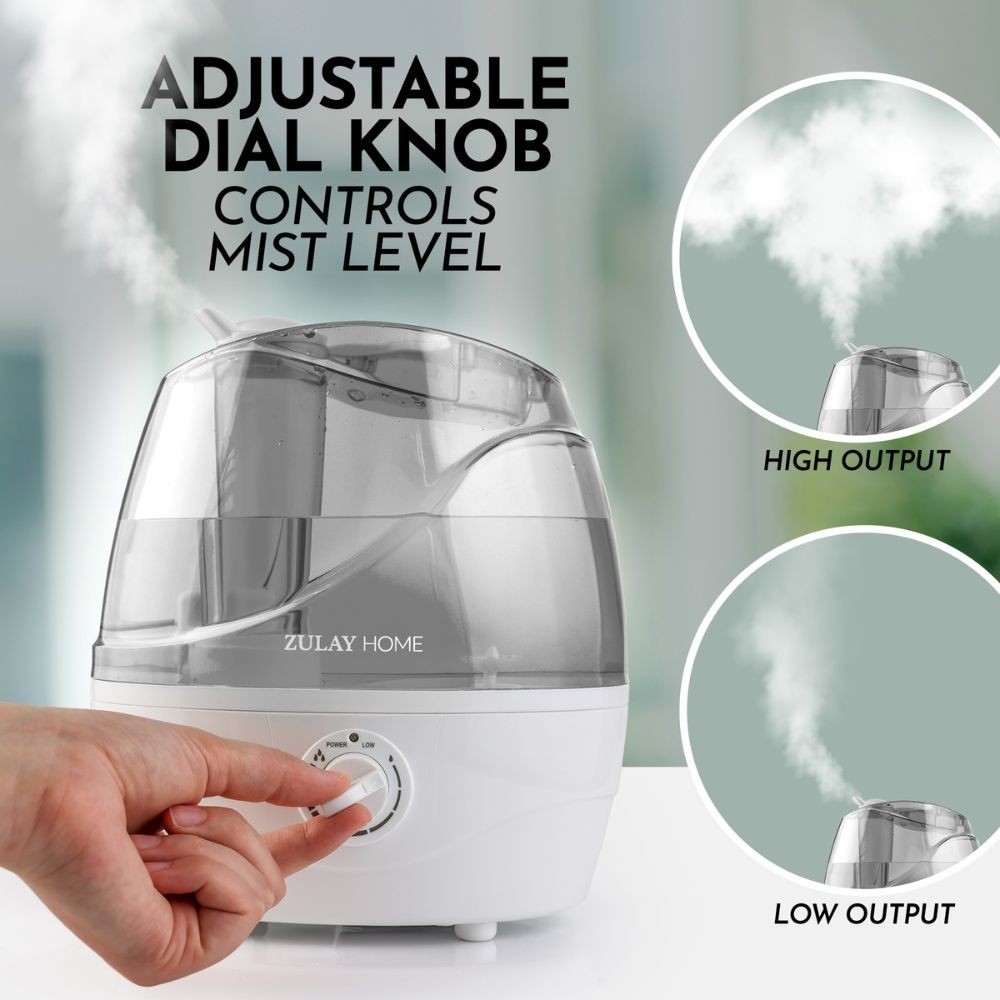 Zulay 2.2L Cool Mist Humidifier – Quiet Ultrasonic for Bedroom & Large Rooms