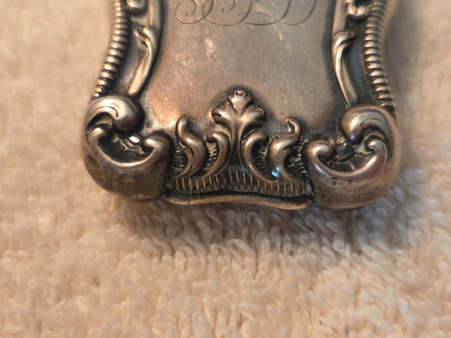 Art Nouveau sterling silver ornate MATCH SAFE VESTA CASE Lion/Gargoyle Head