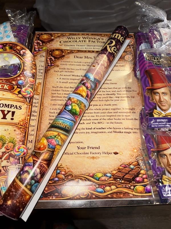 Wonka candy bar party favors – Wonka-Inspired, 24 Treat Packs