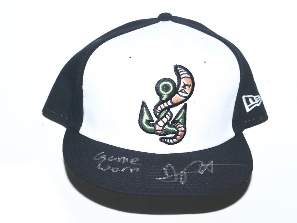 ARDEN PABST GAME WORN USED SIGNED OFFICIAL GWINNETT STRIPERS NEW ERA HAT CAP