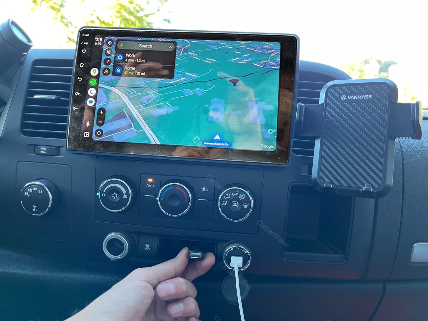 For Chevrolet Silverado 1500 2008-2013 Android 13 Carplay Radio GPS WIFI FM 32G