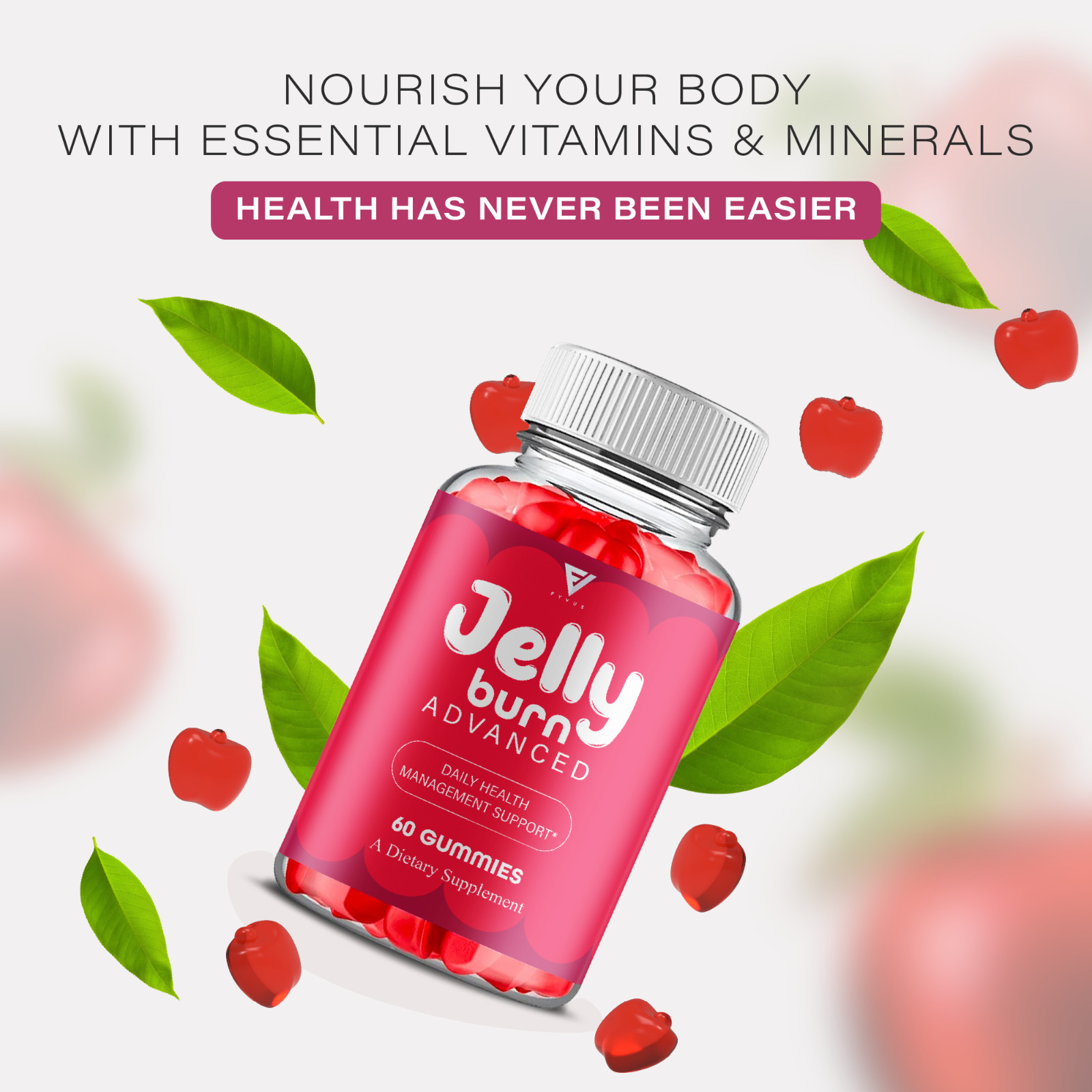 Jelly Burn Advanced Weight Management Gummies, JellyBurn (60 Gummies)