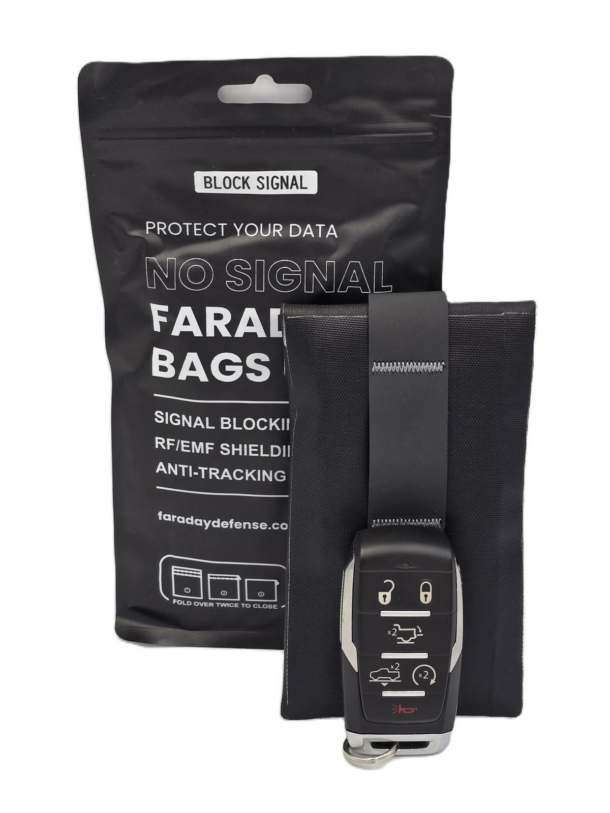 Faraday Jacket Anti-Theft Key Fob/Credit Card RF/EMF Shield/Signal Block Dry Bag