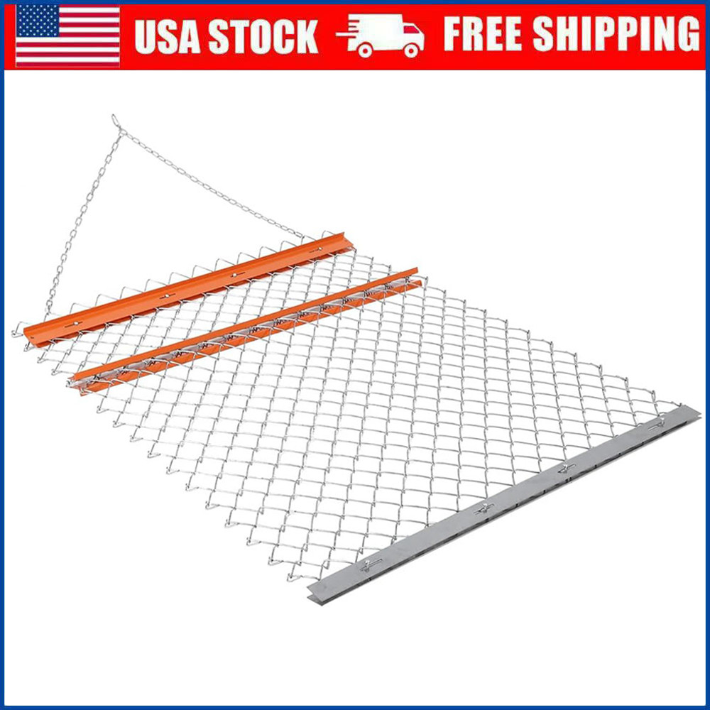 4x5 FT ATV Drag Harrow for Landscape Leveling, Gravel Driveways, Fields & Yards