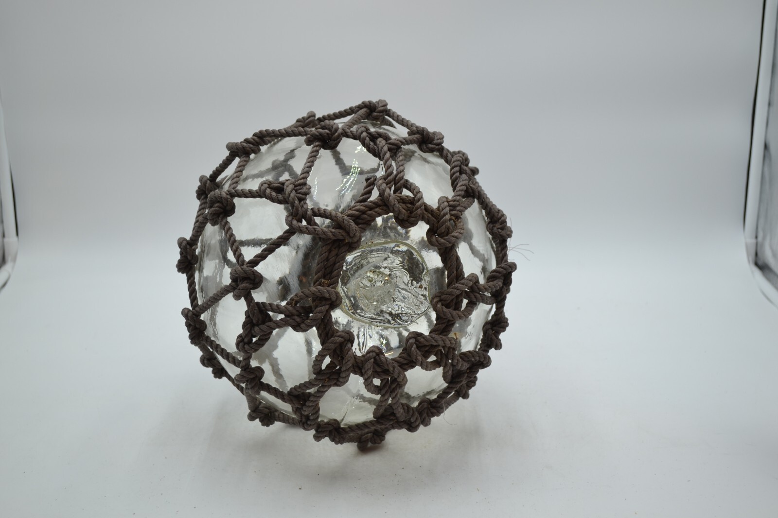 VINTAGE GLASS FISHING FLOAT IN CLEAR