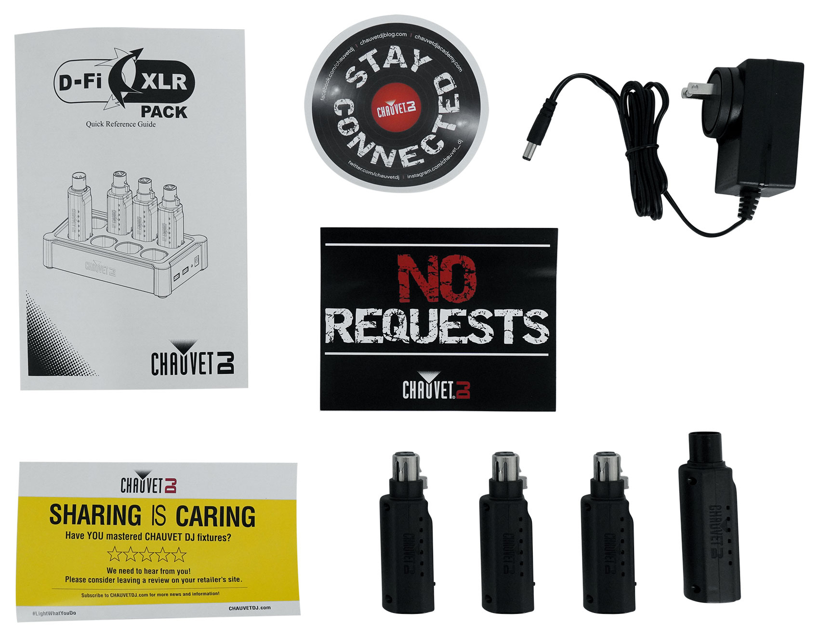 Chauvet D-Fi XLR Pack w/(3) Receivers+Charger Turns DMX Lights into Wireless DMX
