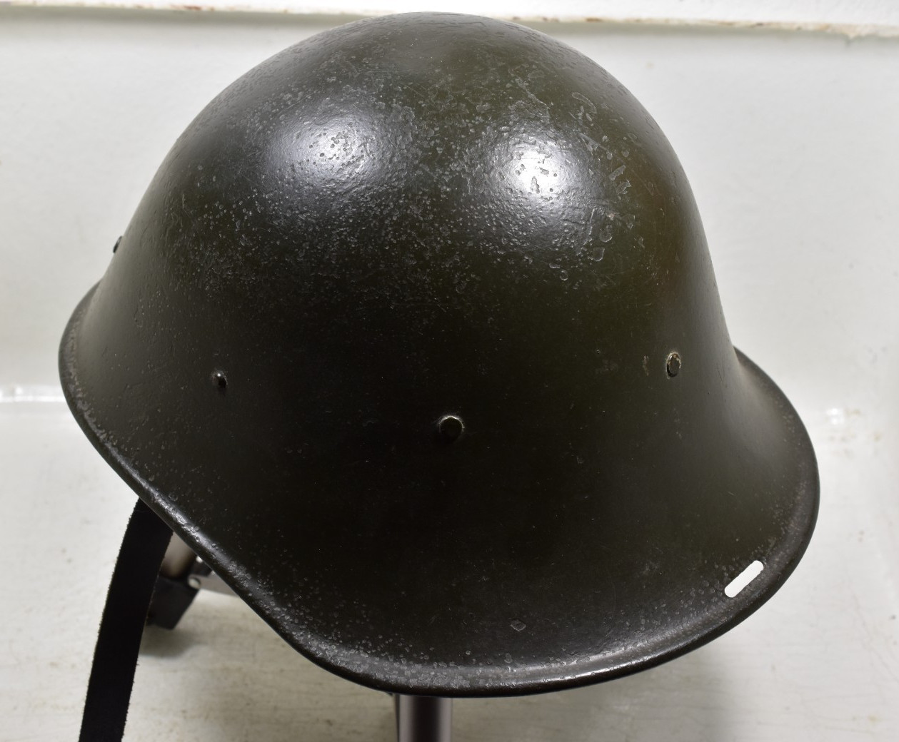 Dutch M27 M34 1934 Military Helmet with Crest Chin Strap and Liner