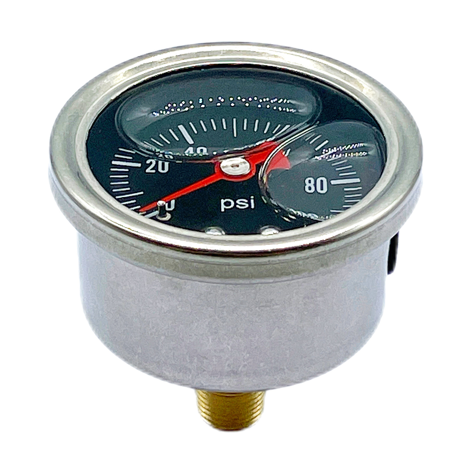 Universal Fuel Pressure Gauge Liquid 0-100psi Oil Pressure Gauge 1/8" NPT