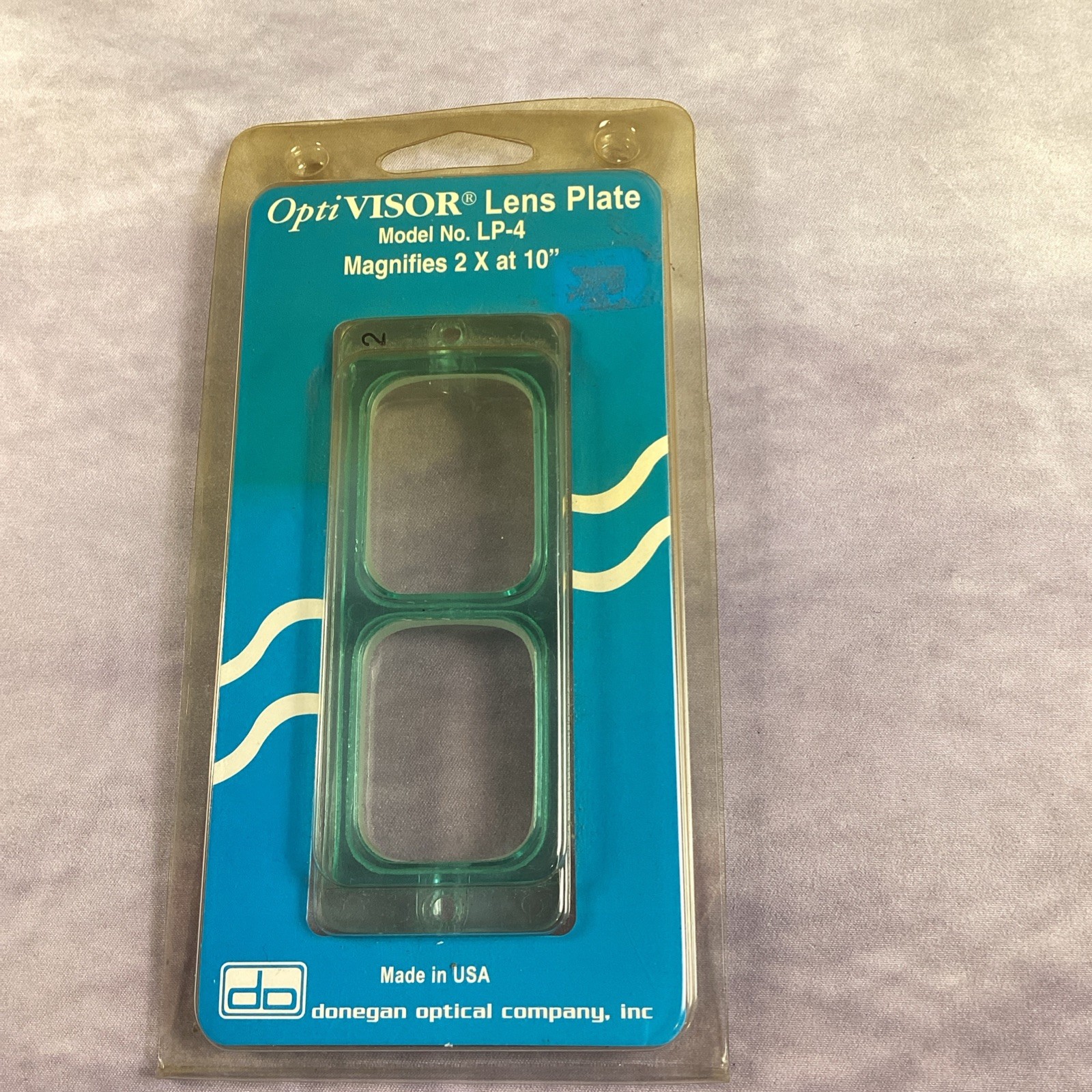 Donegan LP-4 OptiVisor® Glass Lens Plate, 2X Magnification at 10" Focal Length