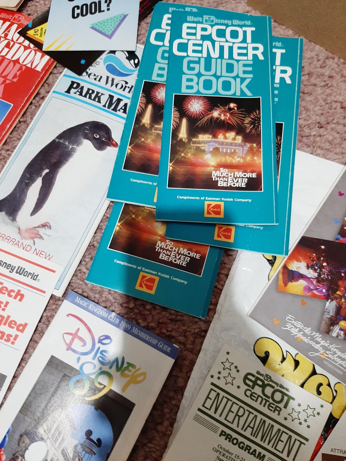 HUGE LOT - DISNEY WORLD and FLORIDA Sites - Brochures Books Souvenirs - 80s-90s