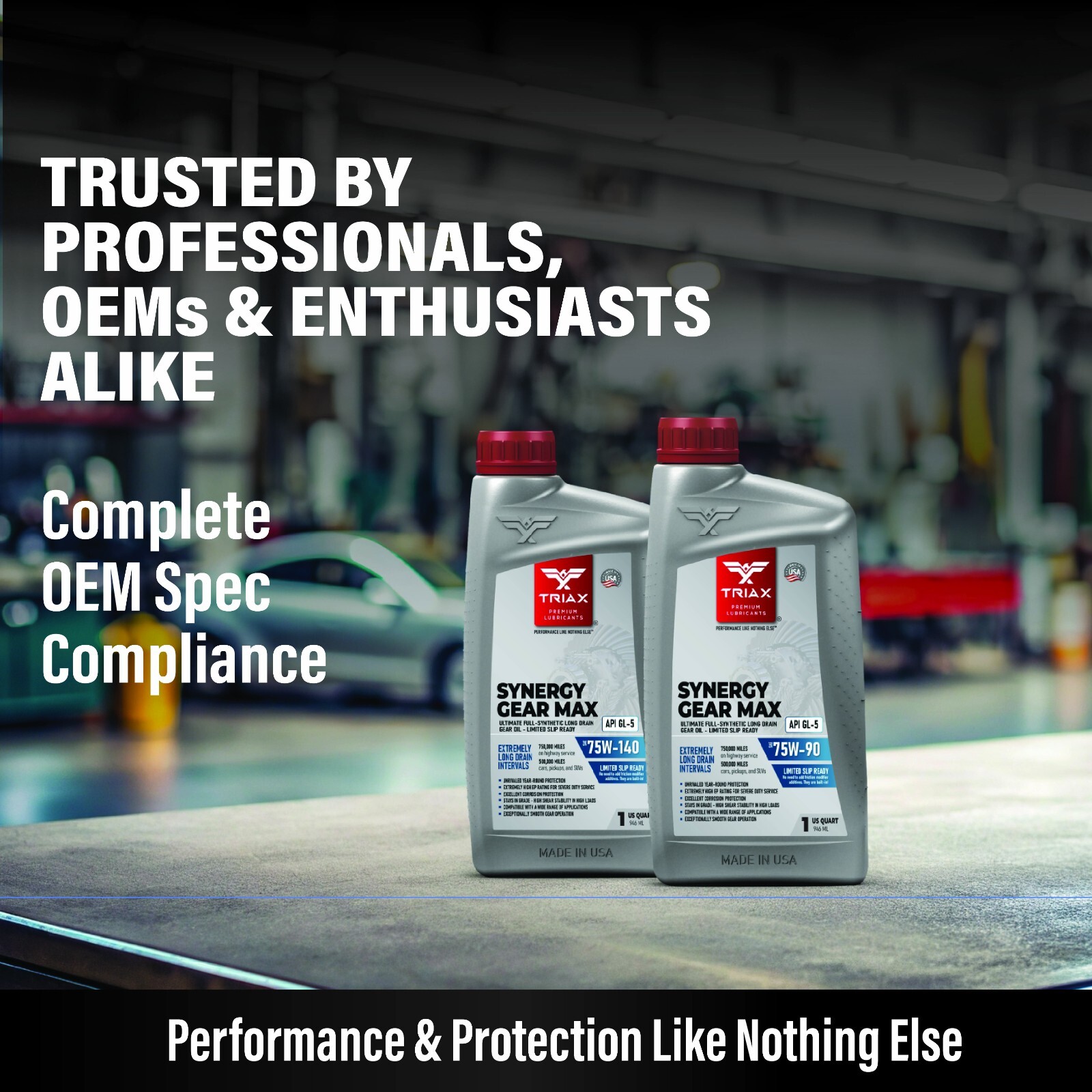 TRIAX Synergy Gear Max 75W-90 GL-5 LS Synthetic Gear Oil (1 Quart)