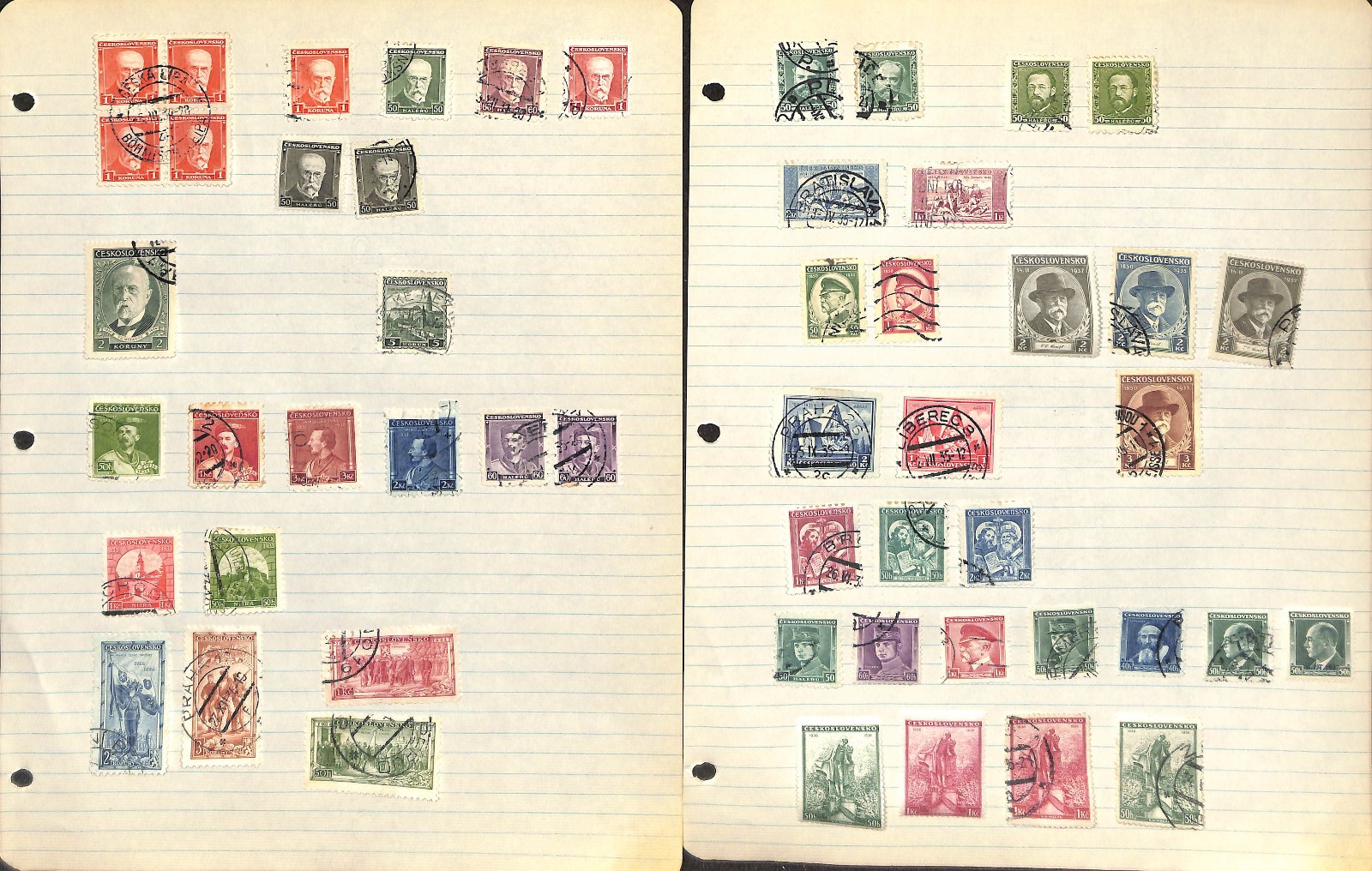 Czechoslovakia Stamp Collection on 42 Pages, 1918-1960 (BR)