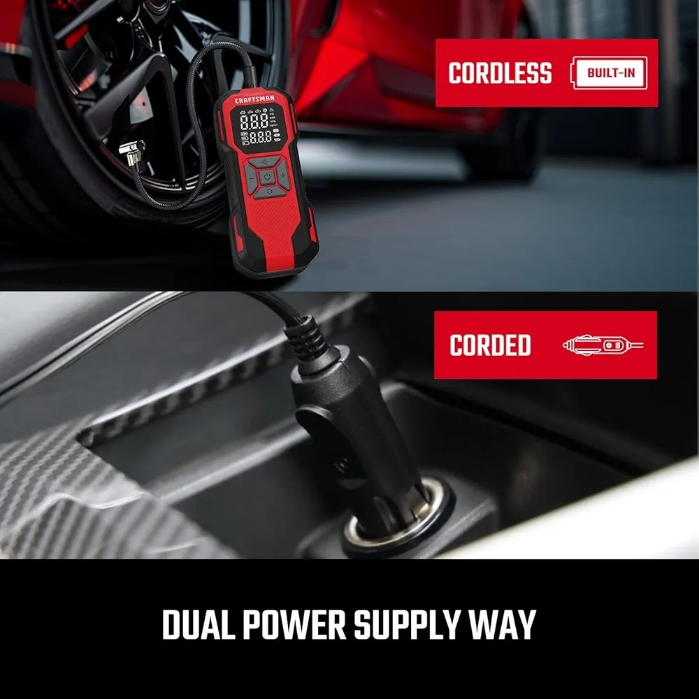 CRAFTSMAN PORTABLE AIR INFLATOR rechargeable 12-VOLT LITHIUM CMXPTXA1201 USB C