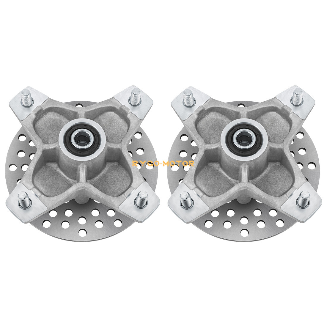 2 Front Wheel Hub & Rotor Kit For Yamaha Raptor 660R 700 700R YFM660R YFM700/R