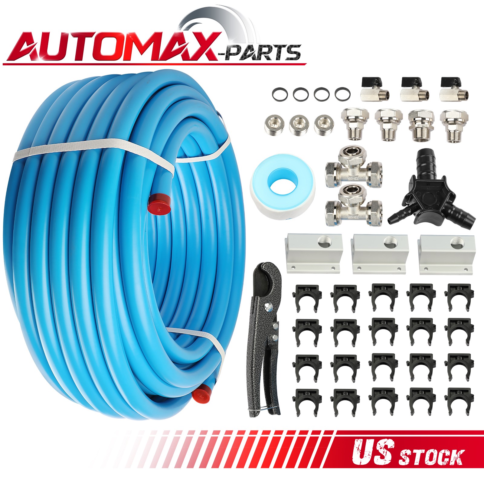 M7500 3/4" Compressed Air Line System Max Line Shop Piping Kit