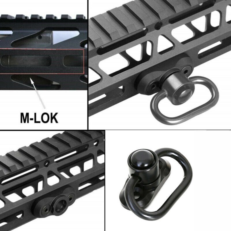 Tactical 2 Point Sling Adjustable Gun Rifle Strap M LOK QD Sling Swivels Mount