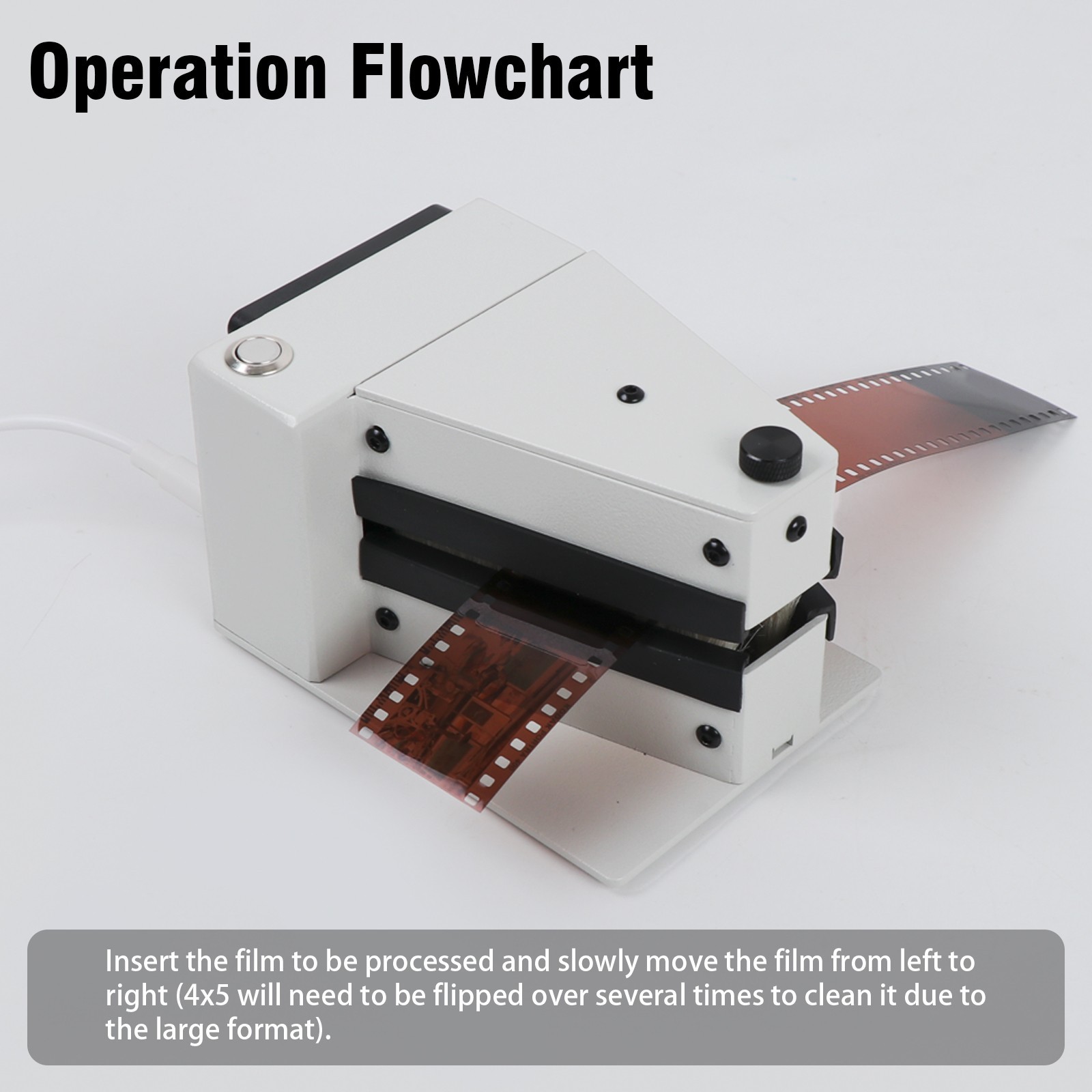 Professional Electric 120/135/35mm/4x5 Film Anti-Static Dust Remover Cleaner US