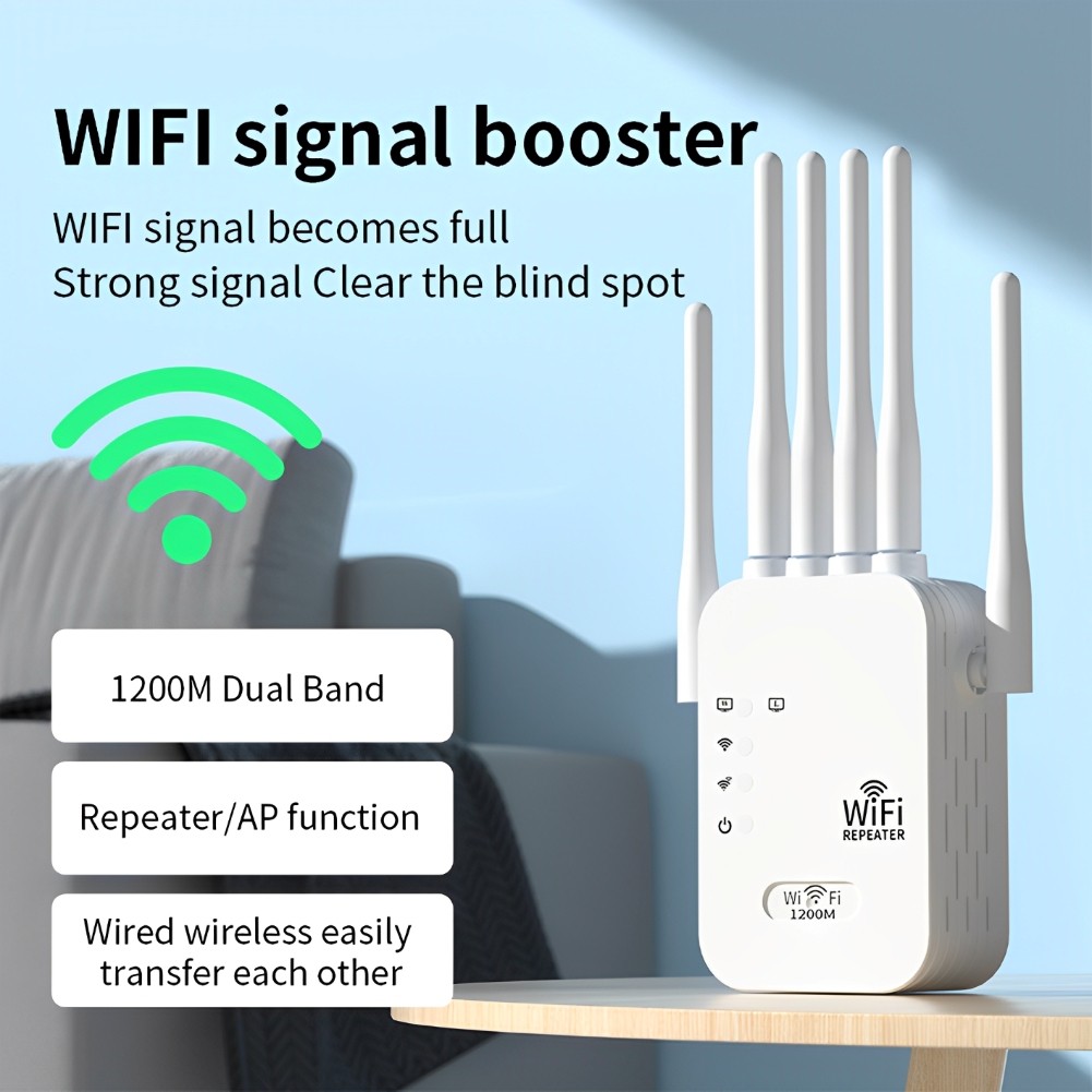 Signal Extender 5G High-Speed Expansion 6 External Antenna WiFi Booster Signal
