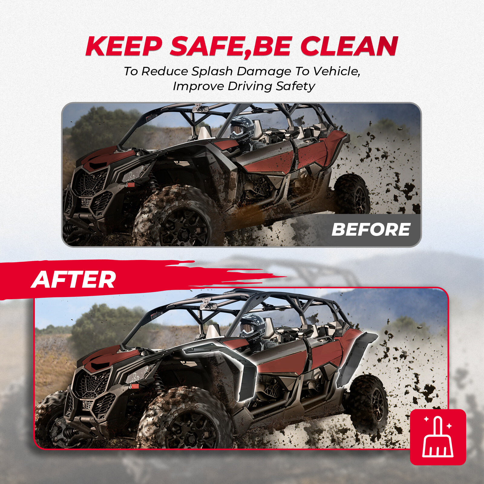 Upgraded Ultra Wide Mud Fender Flares For Can-Am Maverick X3 Turbo R 2017-2024