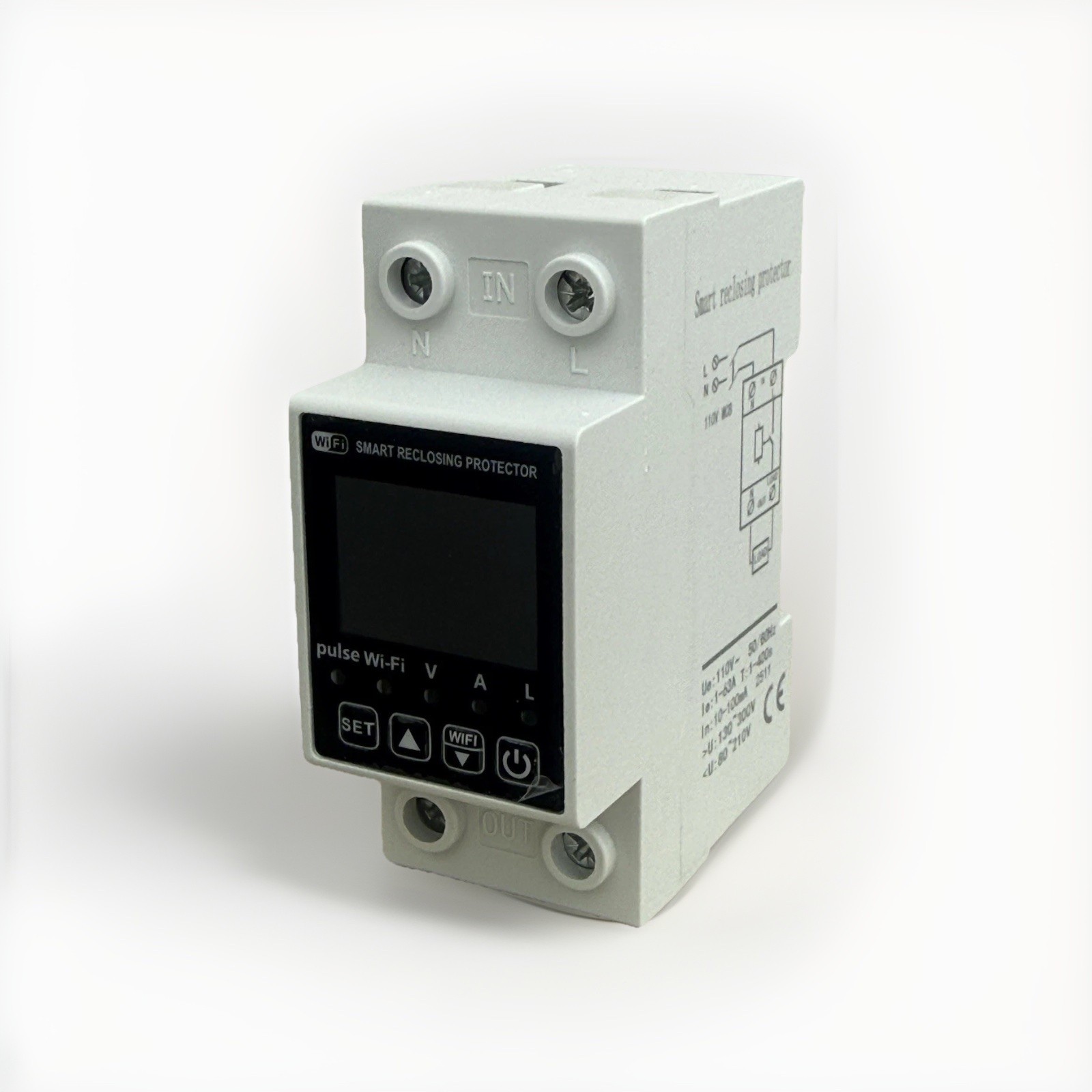 120V 240V 63A WiFi Smart Amp Meter Earth Leakage Voltage Reclosing Protector