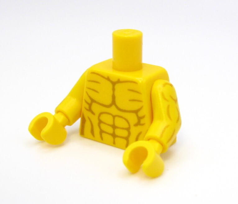 Custom printed TORSO ASSEMBLY for Minifigures using Real LEGO® bricks